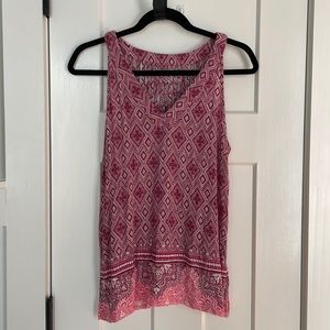 Skies Are Blue - Size S - pink/white tank